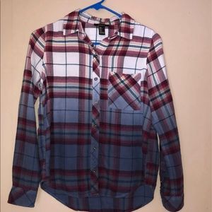 Forever 21 Long Sleeve Plaid Button-Down Shirt